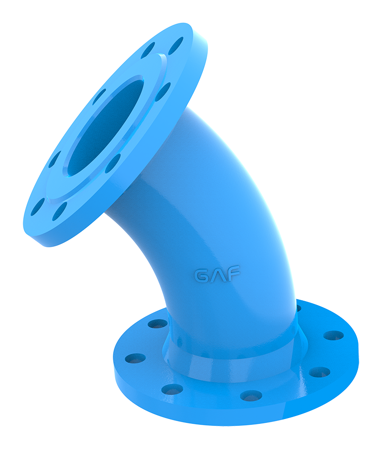 45˚ Double flanged BEND